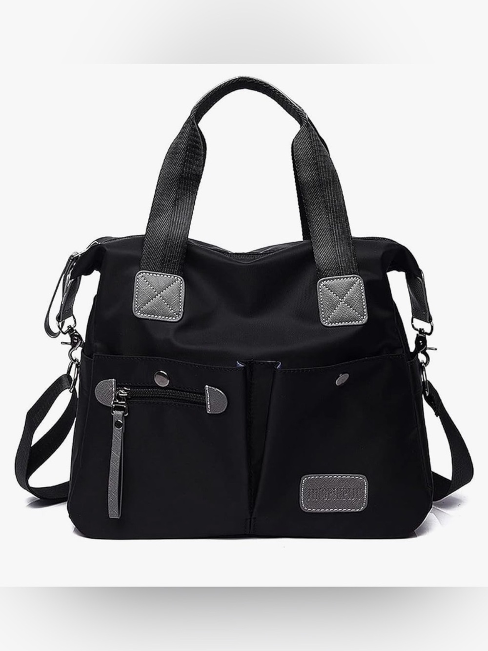 Jingpinpiju Tote bag multiple Pockets Fashion nylon top handle satchel